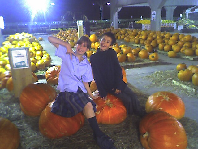 Michael and Alicia on Pumpkins