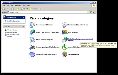 Control Panel Screen