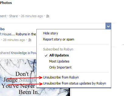 Facebook Unsubscribe